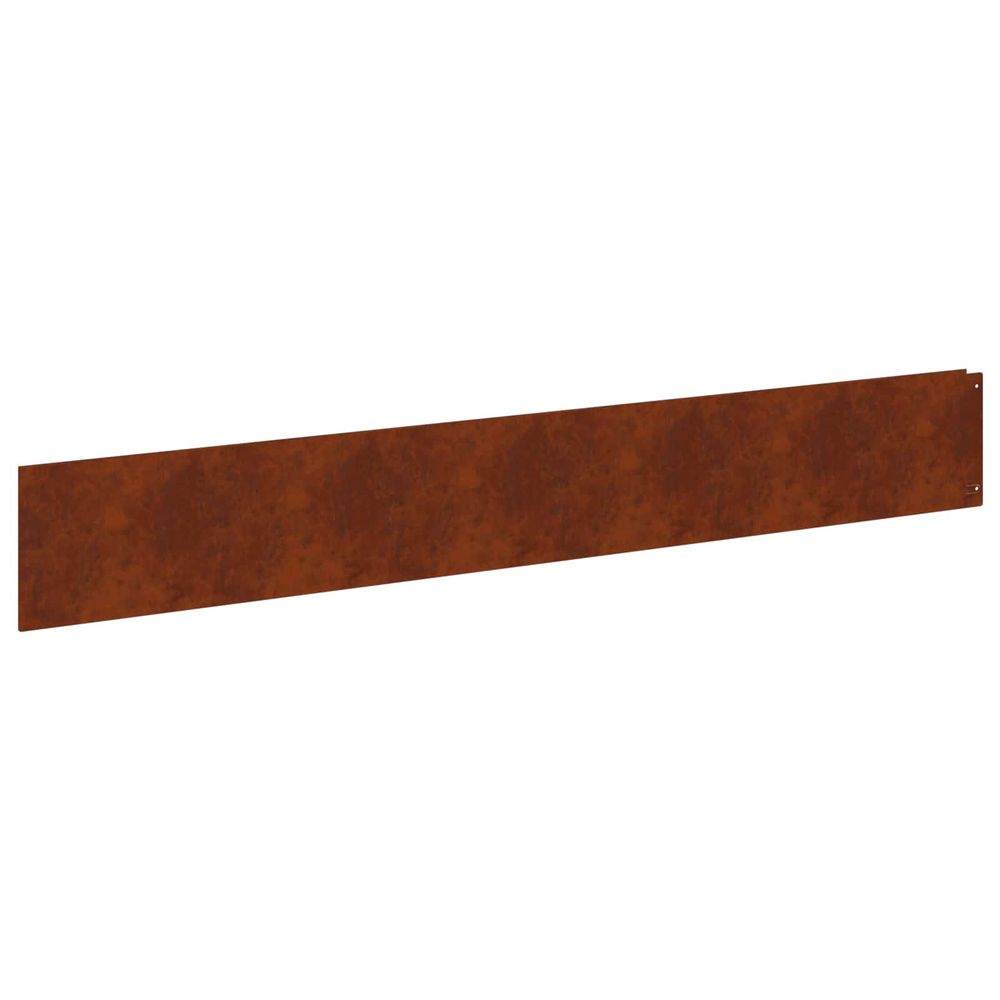 Bordure de pelouse avec rebord replié 10 pc 100x15cm acier