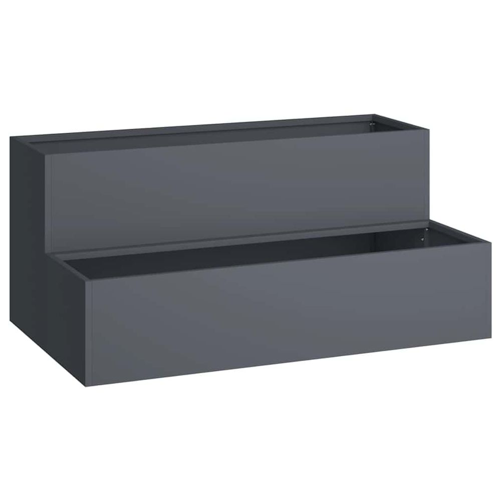 Cache-pot de jardin anthracite 100 x 60 x 45 cm