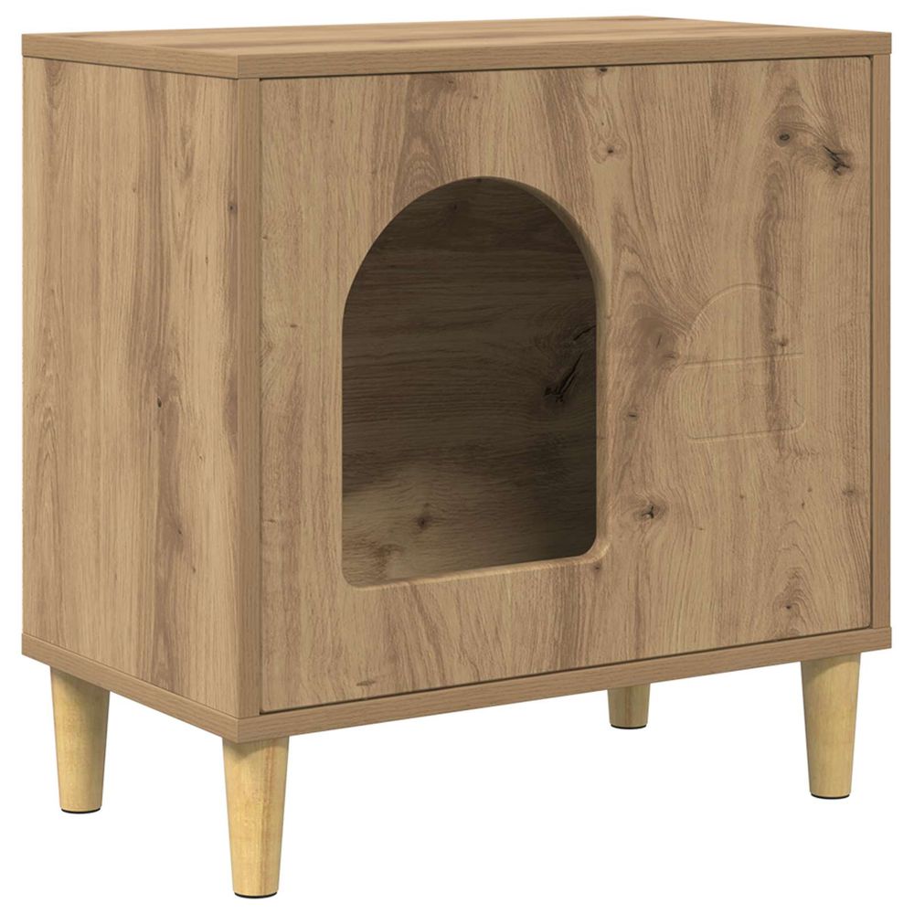 Maison pour chat chêne artisanal 51 x 30 x 52 cm