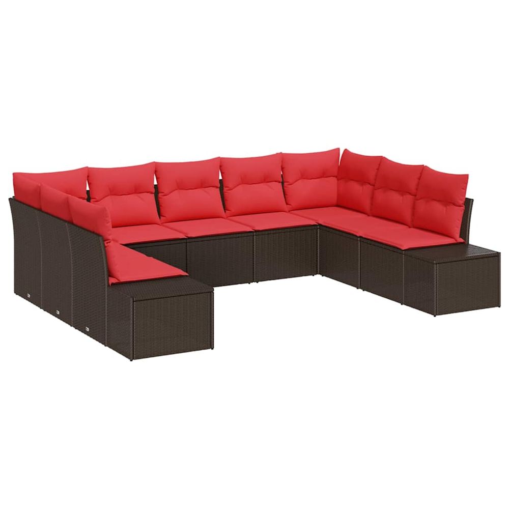Ensemble de canapé de jardin 9 pc 8-nombre de places