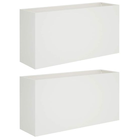 Cache-pot de jardin 2 pc blanc 100 x 30 x 40 cm