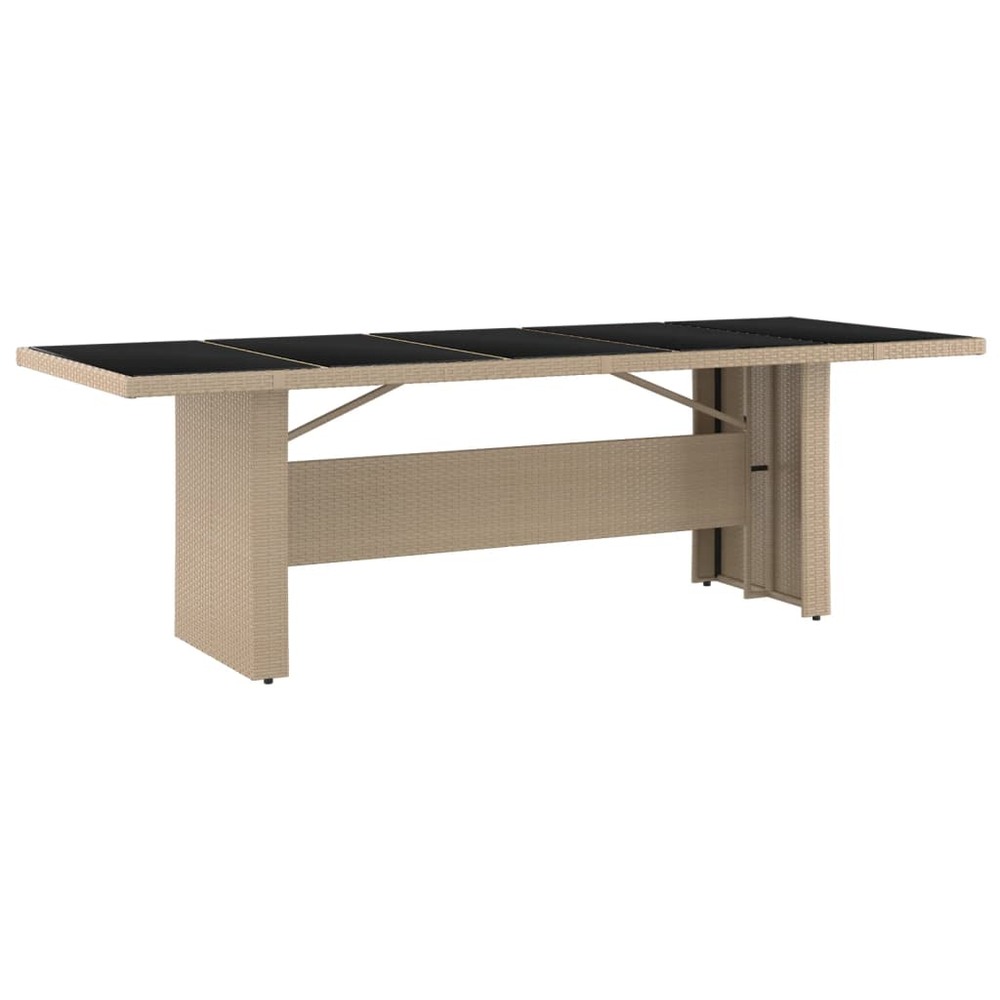 Table de jardin Agra 150/200/250 cm avec plateau Verre - Proloisirs