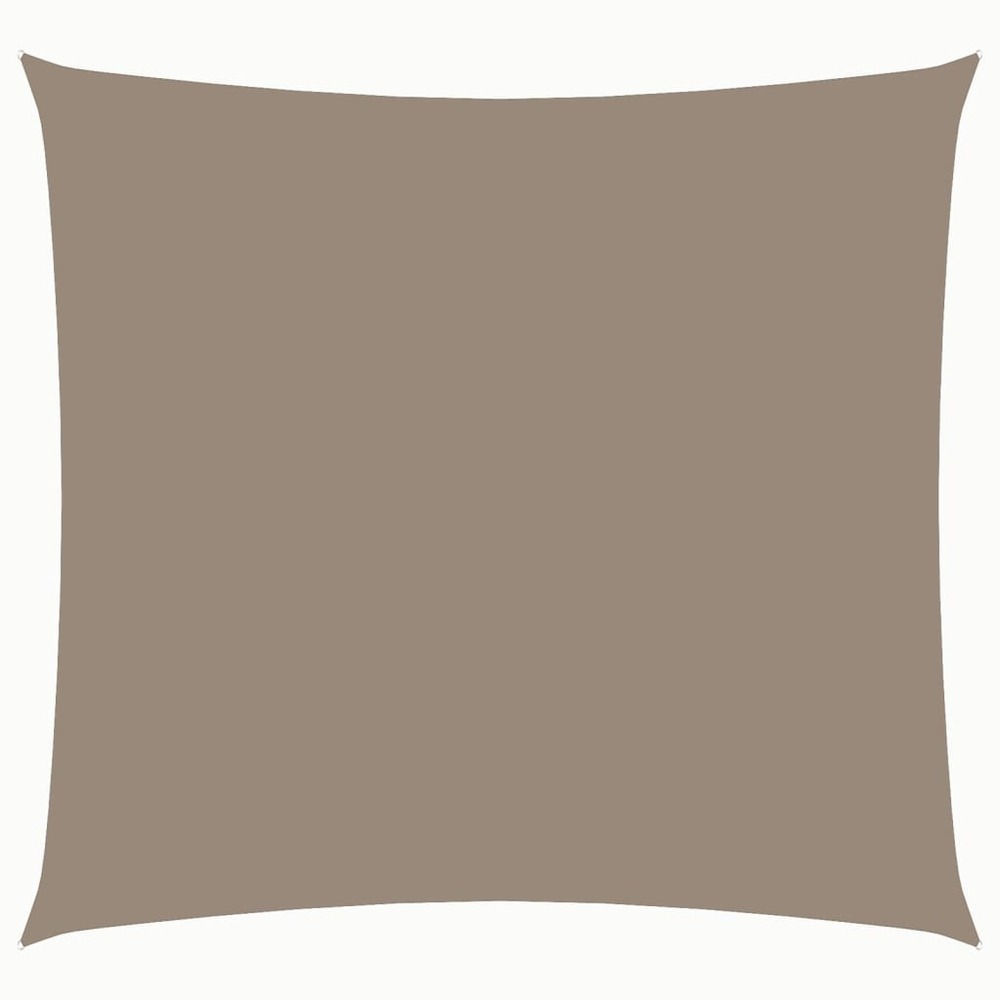 Voile de parasol tissu oxford carré 3,6x3,6 m taupe
