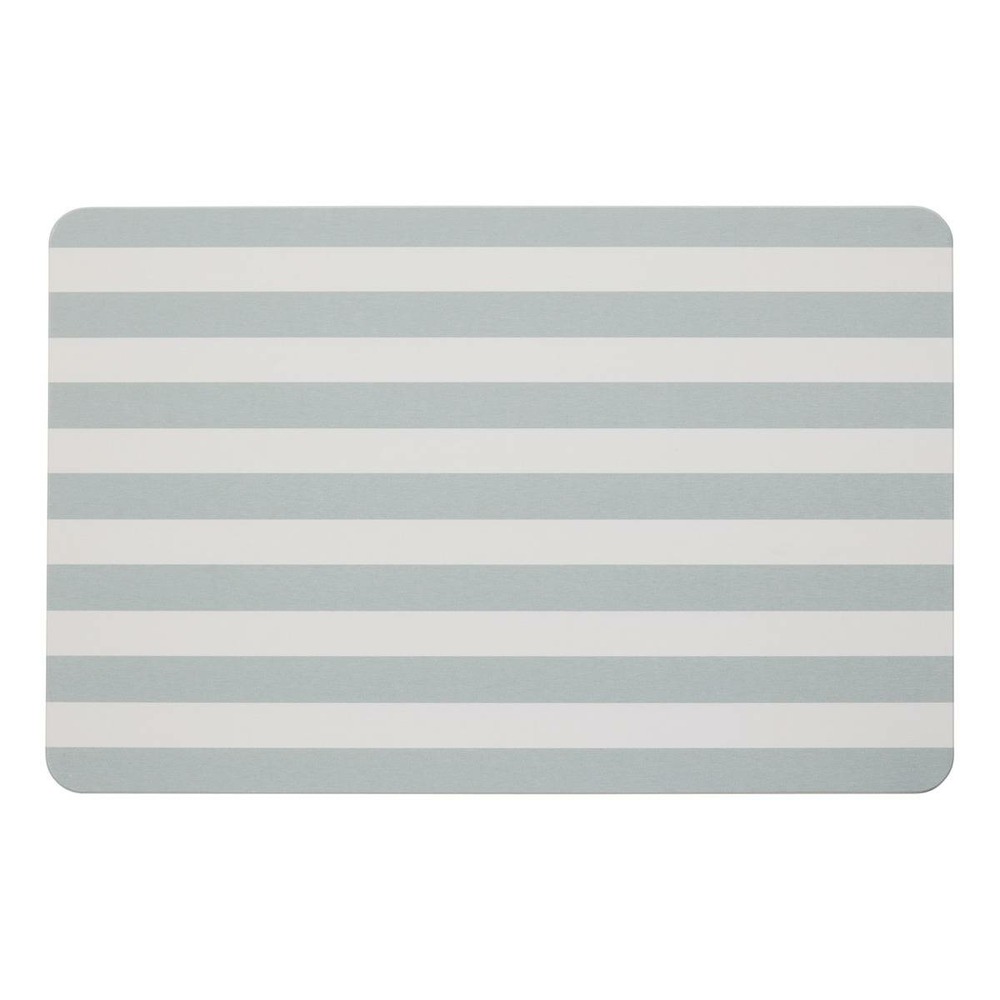 5five - tapis de bain strio 39x60cm rayures vert céladon en diatomite