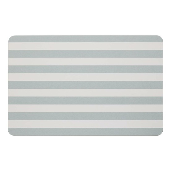 5five - tapis de bain strio 39x60cm rayures vert céladon en diatomite