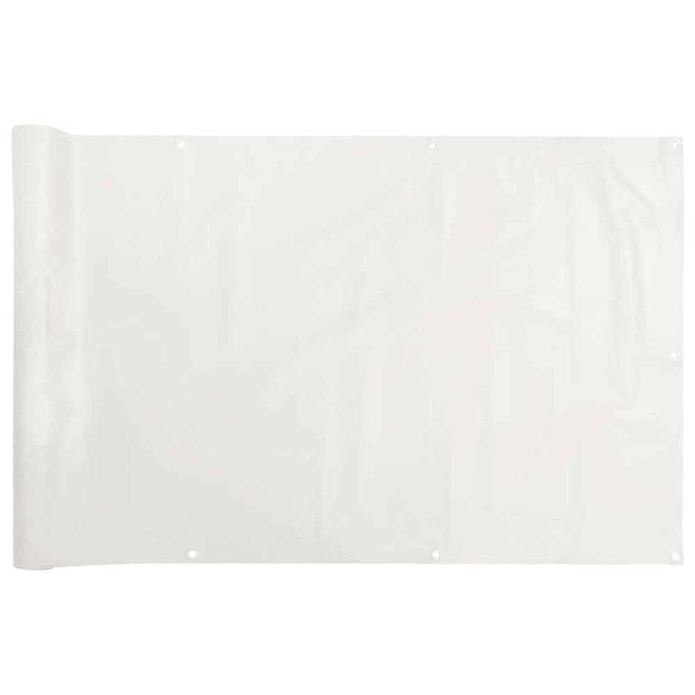 Écran d'intimité de balcon blanc 600x120 cm pvc