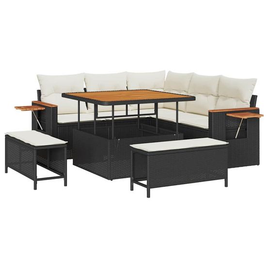 Ensemble de canapé de jardin 9 pièces 8-nombre de places