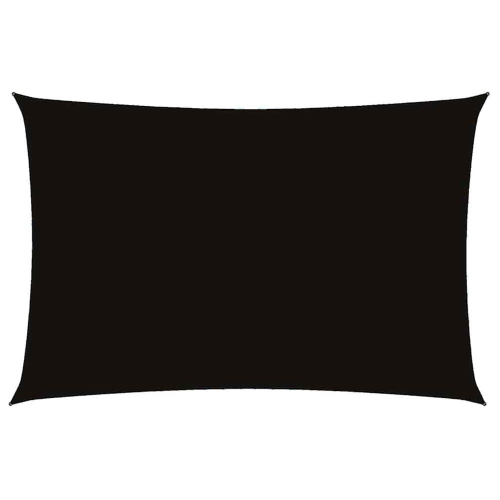 Voile de parasol tissu oxford rectangulaire 2x4 m noir