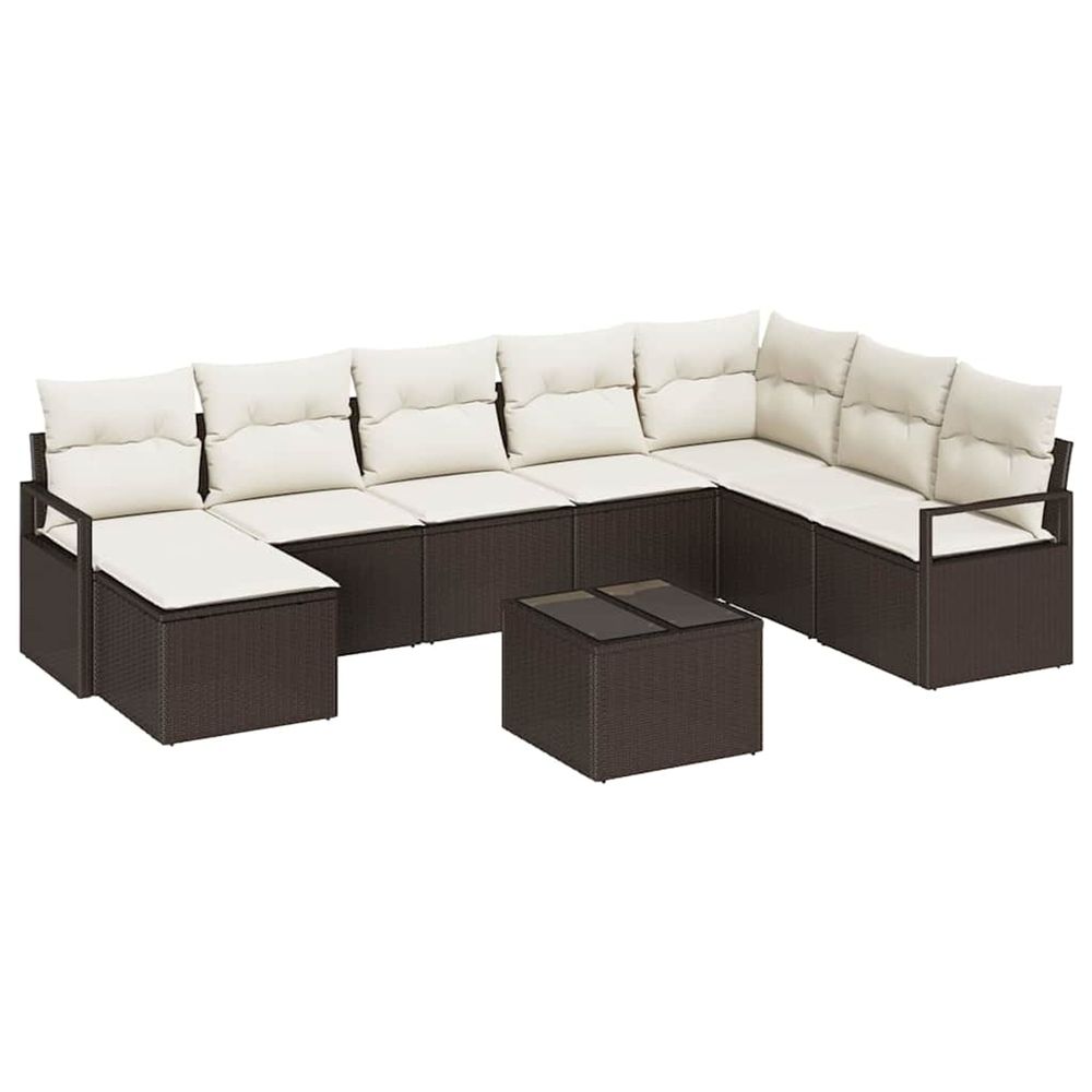 Ensemble de canapés 9 pc marron polyrotin