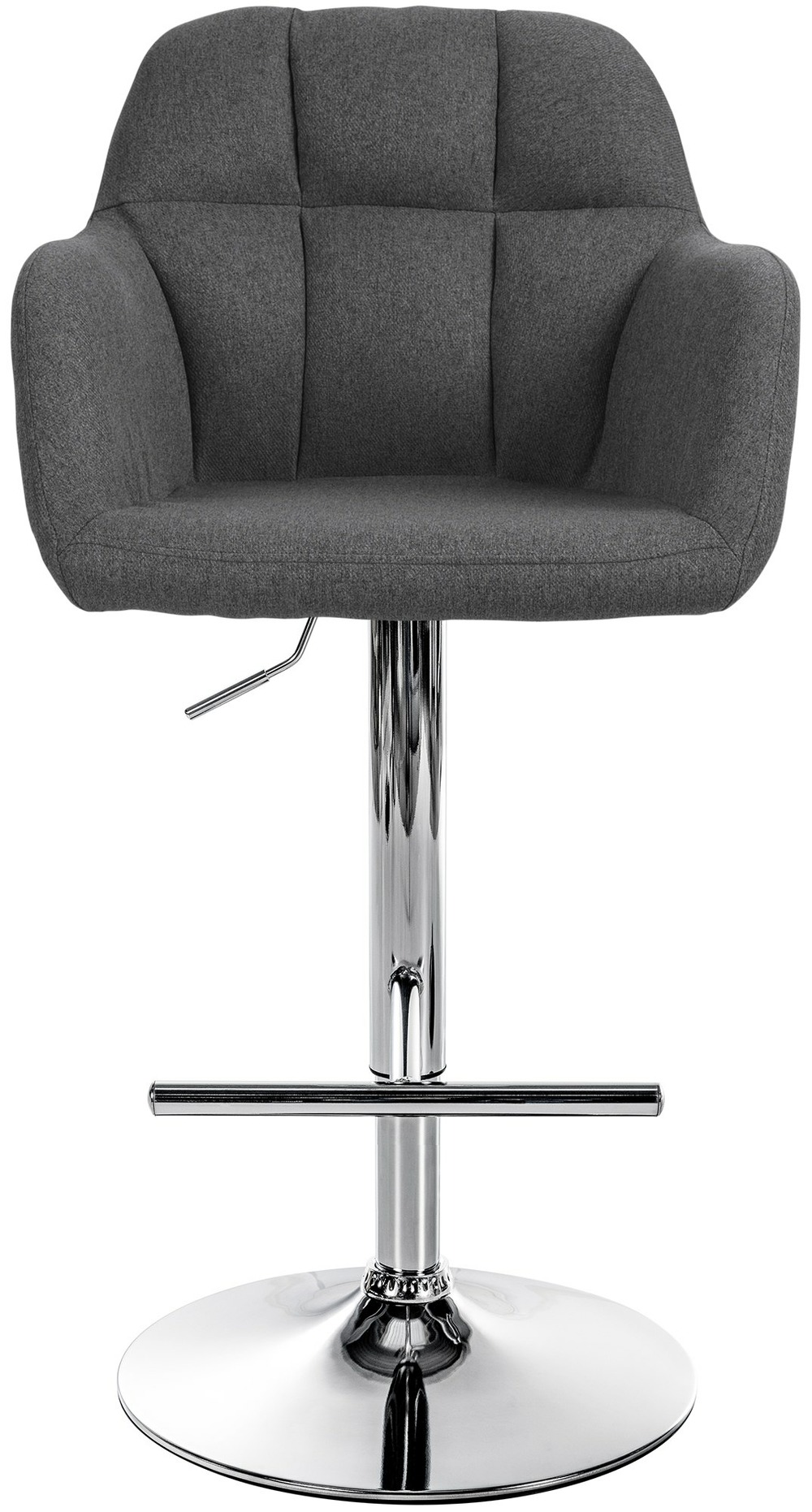 Tabouret de bar natoma tissu chromé