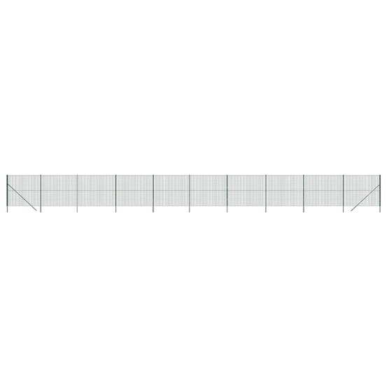 Clôture en treillis métallique vert 1,6x25 m acier galvanisé