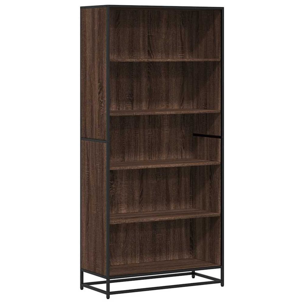 Bibliothèque chêne marron 80,5x35x170,5 cm bois d'ingénierie