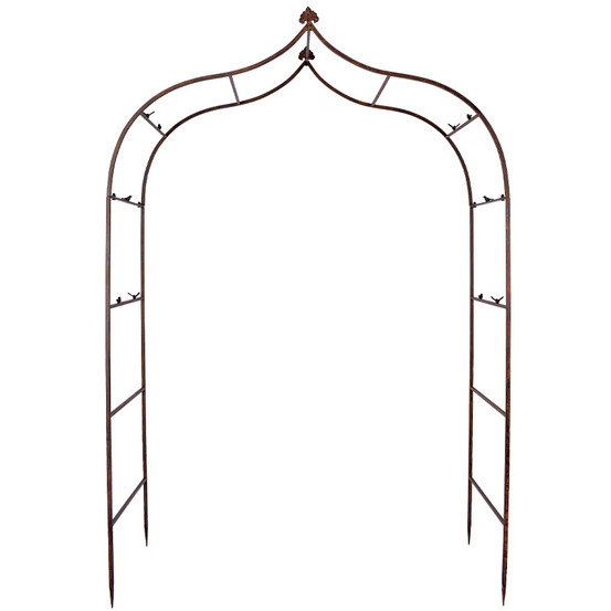 Arche en fer déco oiseaux 162x59x236cm