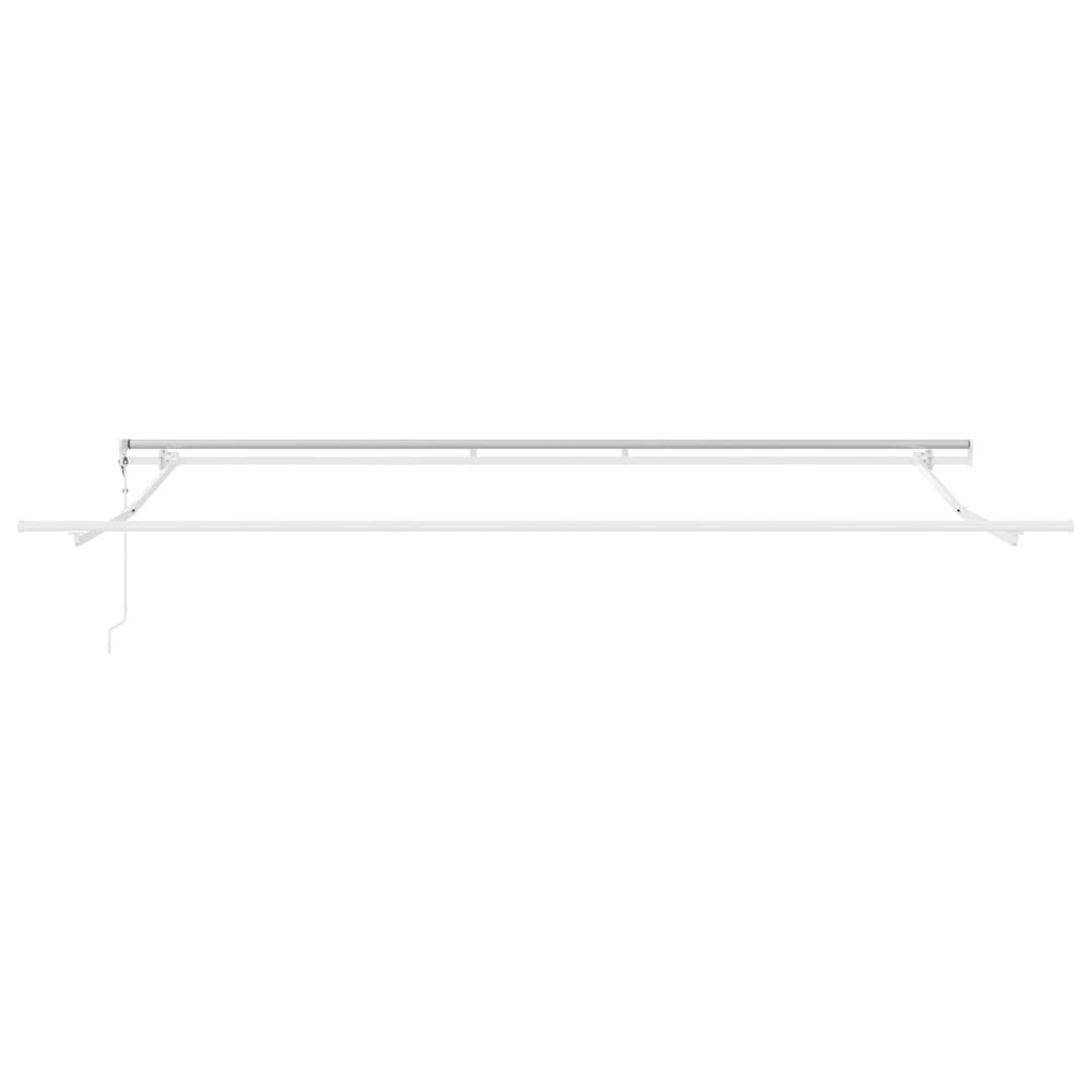 Auvent rétractable blanc 400 × 300 cm tissu et aluminium