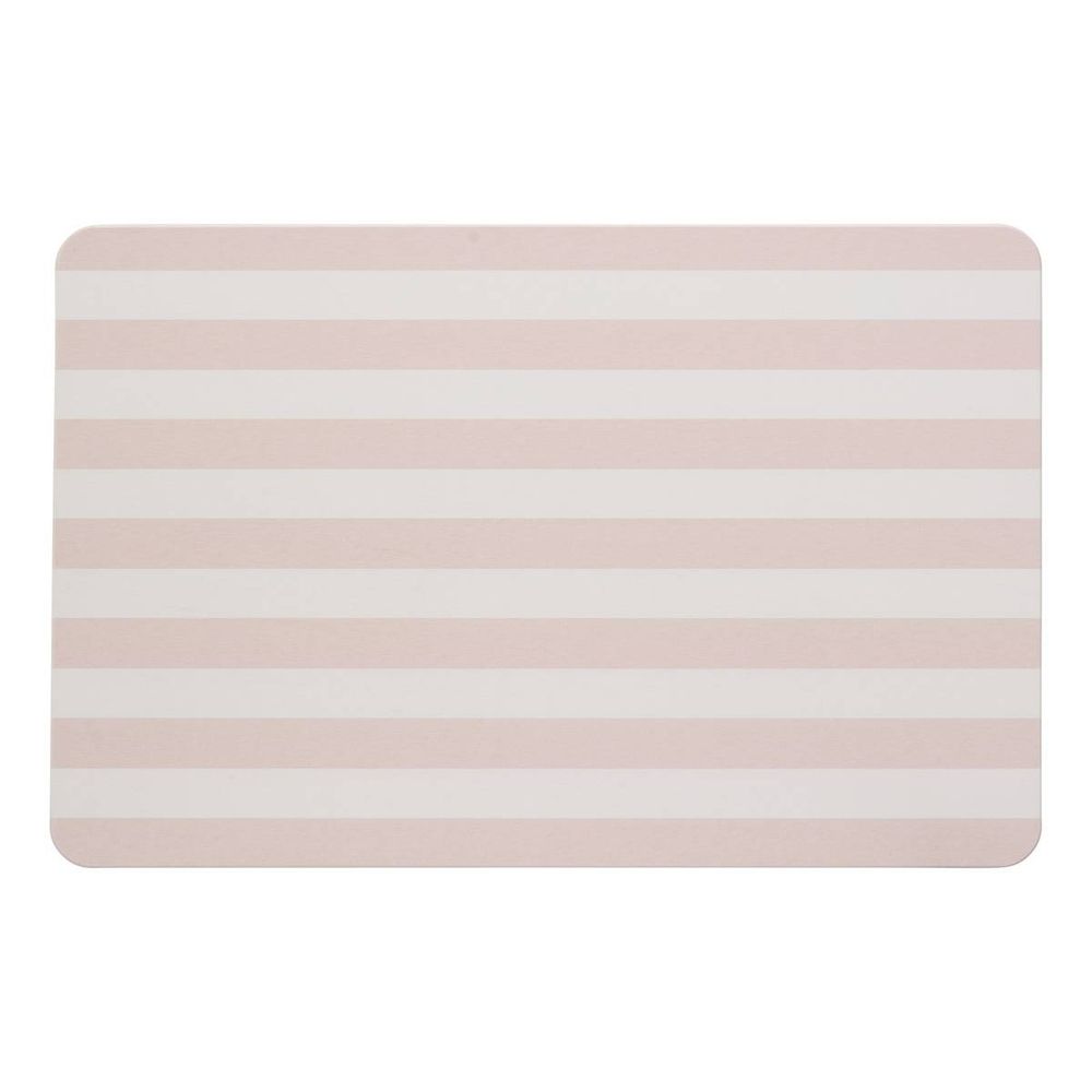 Tapis de bain strio 39x60cm rayures rose en diatomite