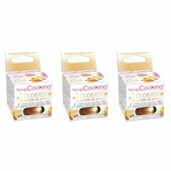 Colorant alimentaire de surface en poudre doré 15 g