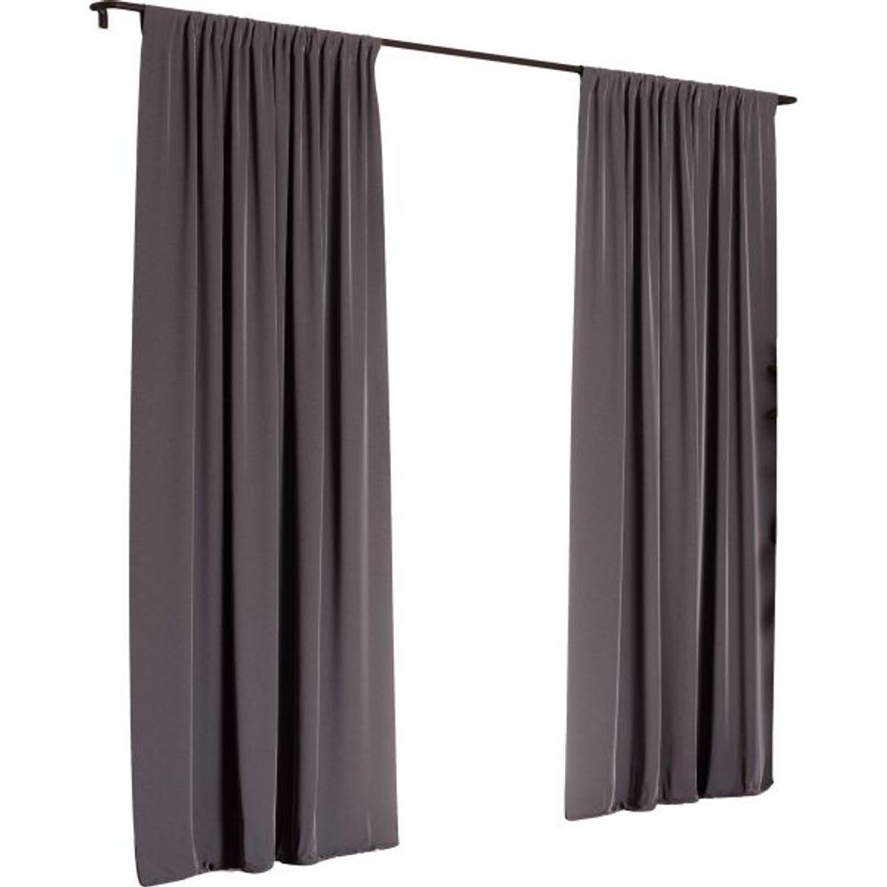 Rideaux occultants twilight 241 x 132 cm (lot de 2) anthracite