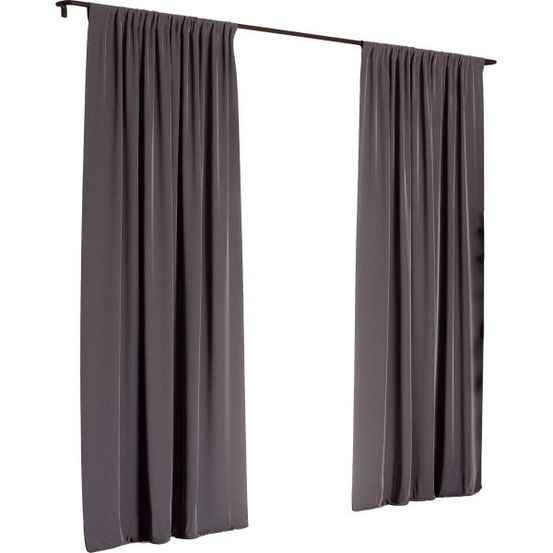 Rideaux occultants twilight 241 x 132 cm (lot de 2) anthracite