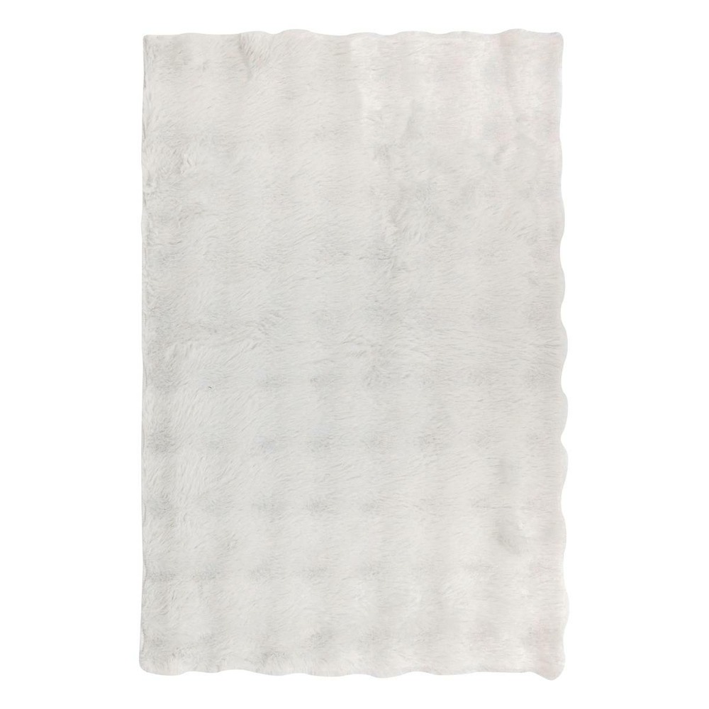 Tapis fausse fourrure 3d zephy blanc 90x60cm