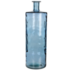Mica decorations - vase bouteille en verre recyclé bleu h75