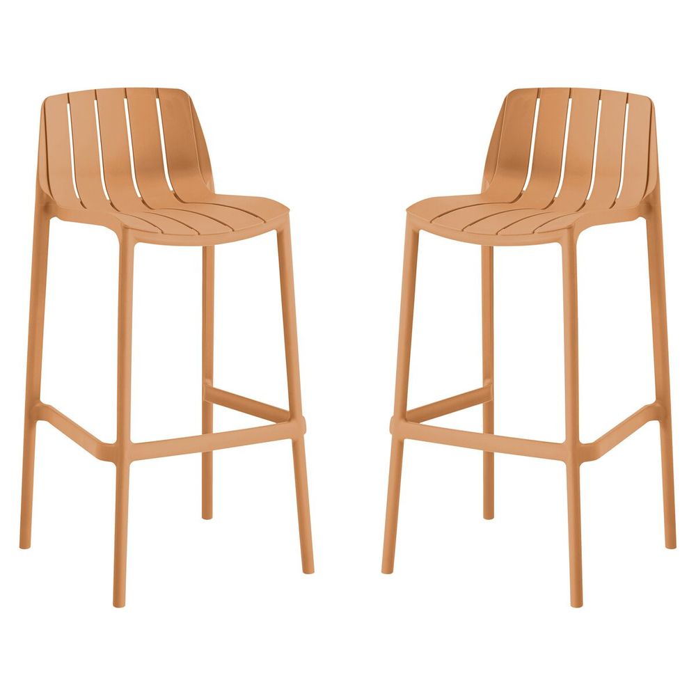 Lot de 2 chaises hautes de jardin empilable 