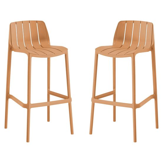 Lot de 2 chaises hautes de jardin empilable