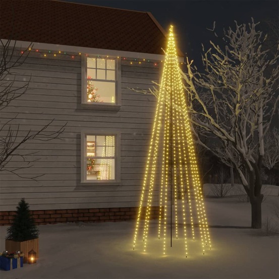 Sapin de noël avec piquet 732 led blanc chaud 500 cm