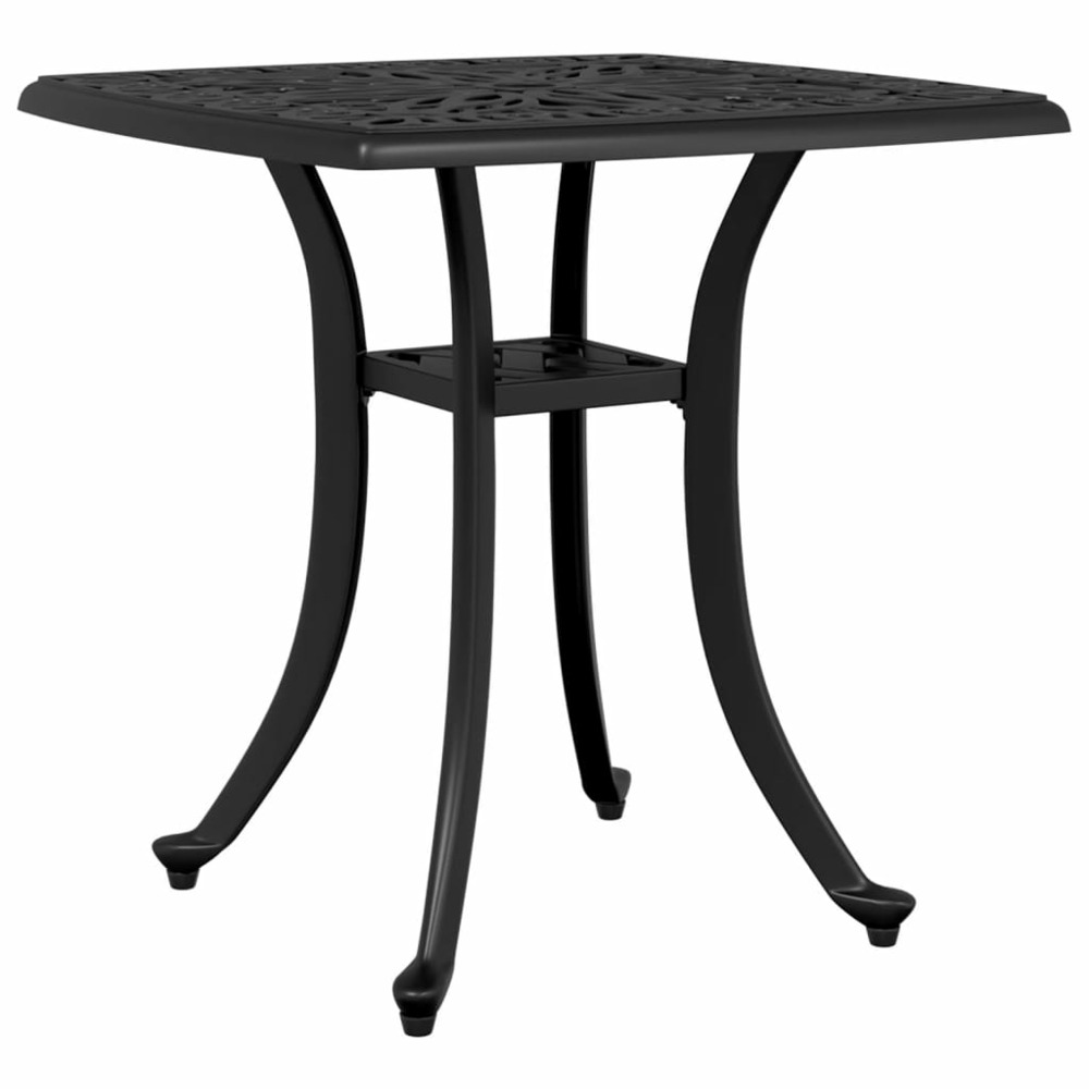 Table de jardin noir 53x53x53 cm aluminium coulé