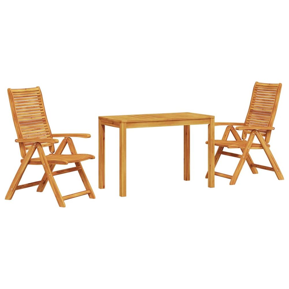 Ensemble de salle à manger pour jardin 3 pc marron