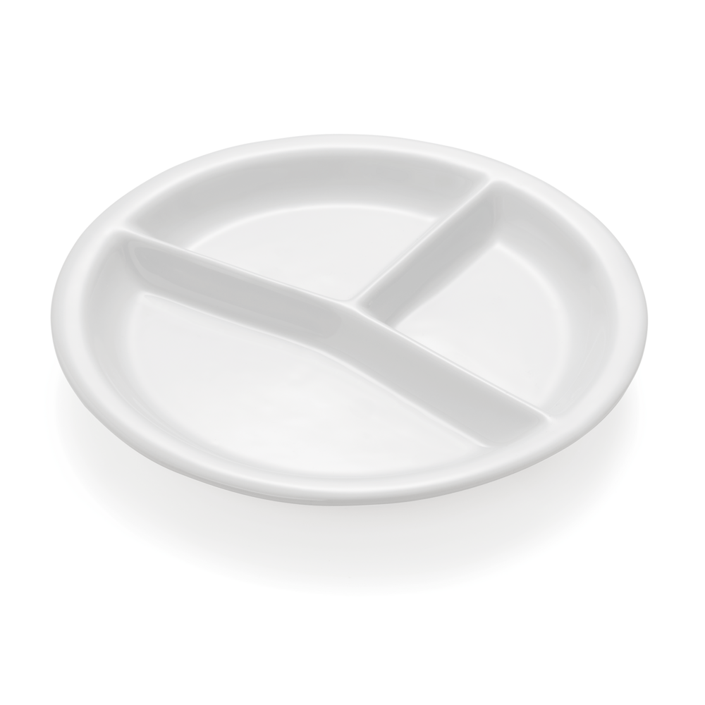 Lot de 3 plateaux à compartiments en porcelaine h 30 mm ø 260 mm - was germany