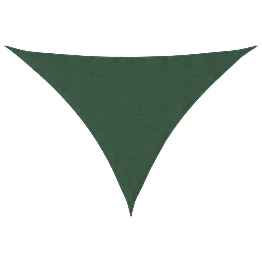 Voile de parasol tissu oxford triangulaire 4x5x6,4 m vert foncé