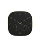 Mica decorations horloge andy - 29x4.5x29 cm - aluminium - noir