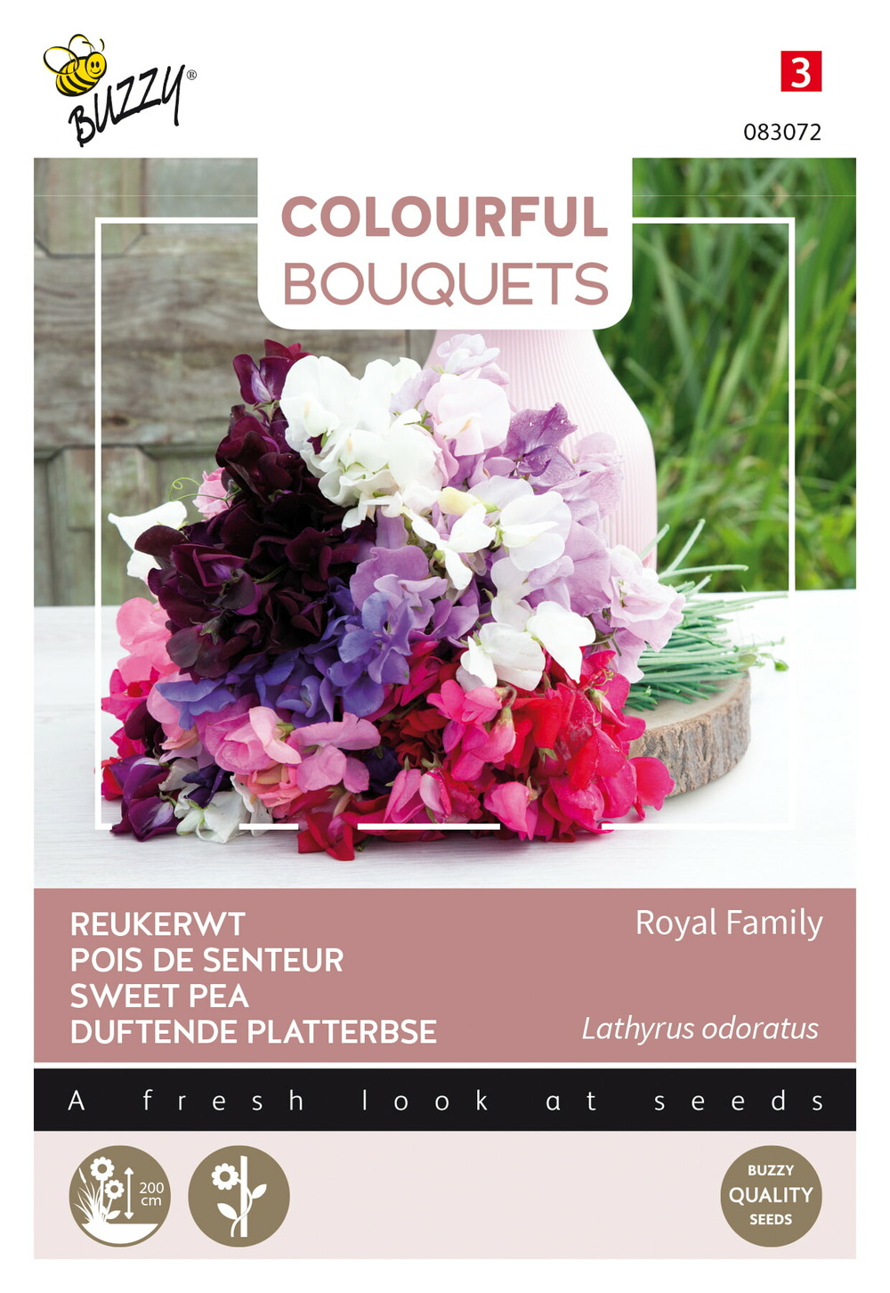Buzzy colourful bouquets, royal family (lathyrus) - ca. 5 gr (livraison gratuite)