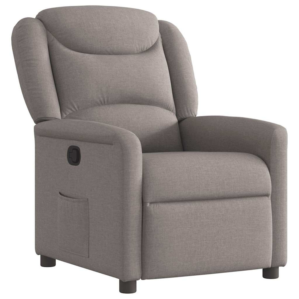 Fauteuil inclinable taupe tissu