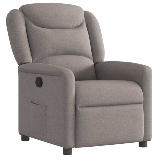 Fauteuil inclinable taupe tissu