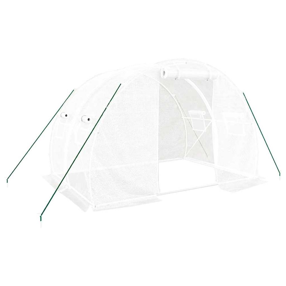 Serre avec cadre en acier blanc 6 m² 3x2x2 m