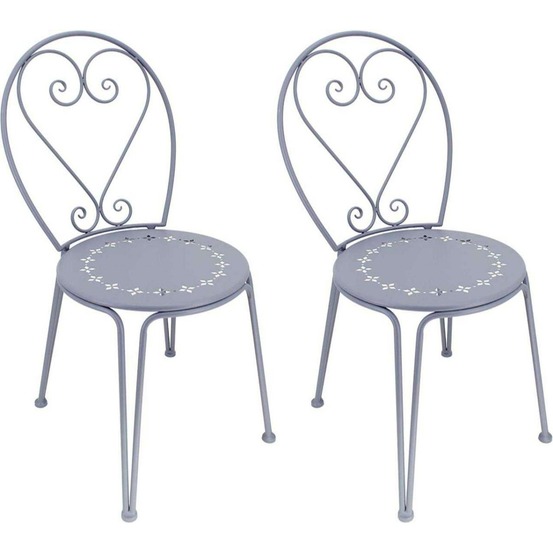 Chaise détente en fer belle époque lot de 2