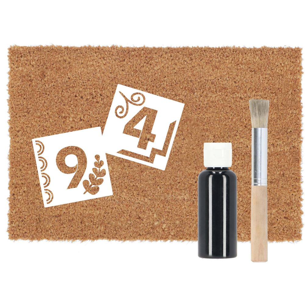 Paillasson en fibres de coco à personnaliser diy numéros
