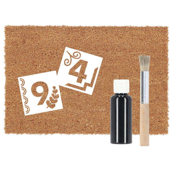 Paillasson en fibres de coco à personnaliser diy numéros