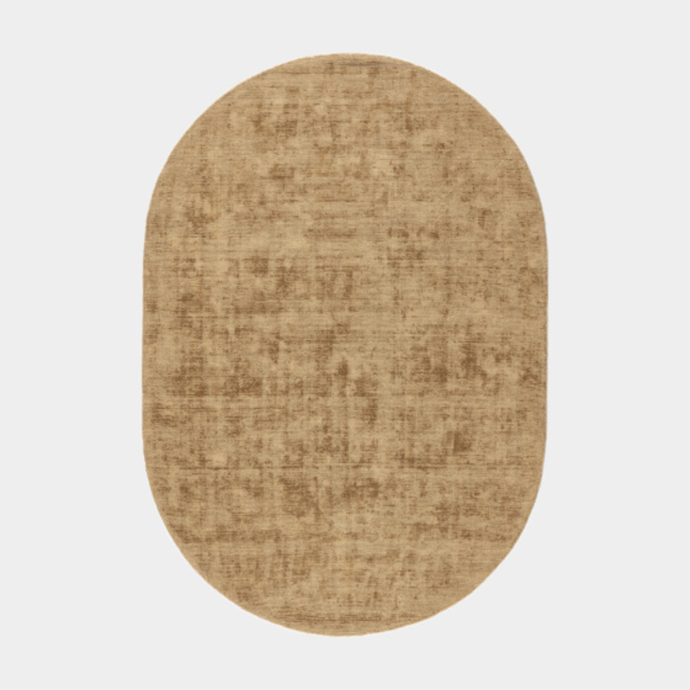 Tapis ovale en jute et coton - lounge - naturel - 120 x 170 cm