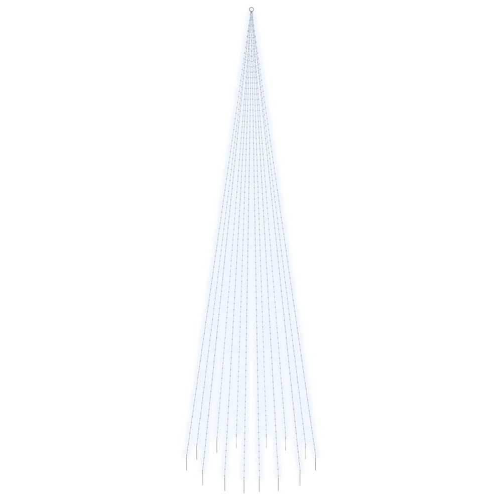 Sapin de noël sur mât de drapeau 1134 led blanc froid 800 cm