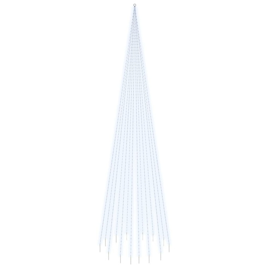Sapin de noël sur mât de drapeau 1134 led blanc froid 800 cm