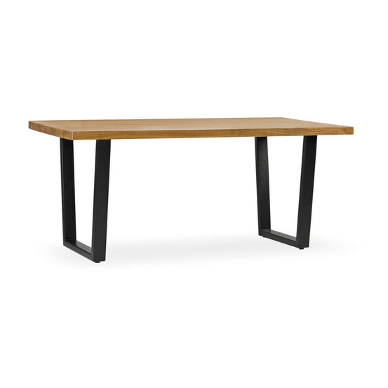 Table à manger metal bois marron - xélina décoration d'autrefois