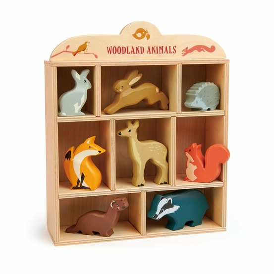 Set animaux en bois forêt