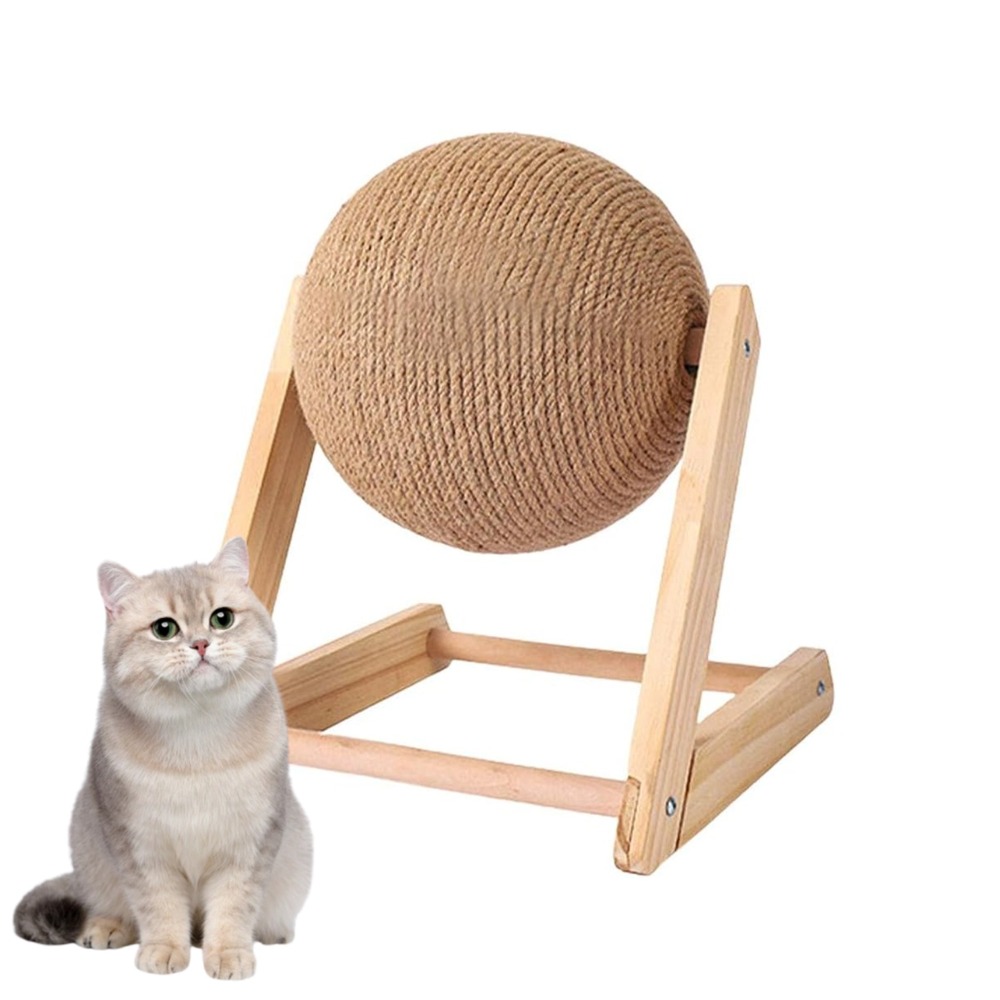 Grattoir bois et sisal pour chat - protège meubles