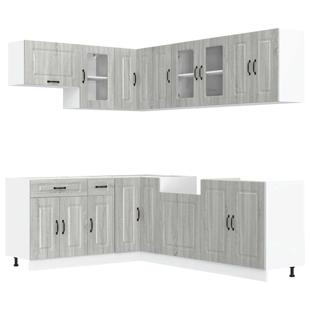 Ensemble d'armoires de cuisine 11 pcs kalmar bois d'ingénierie