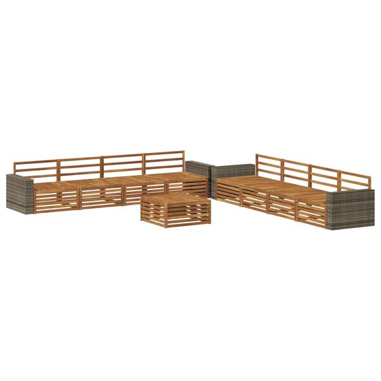 Ensemble de canapés d'extérieur 9 pc naturel