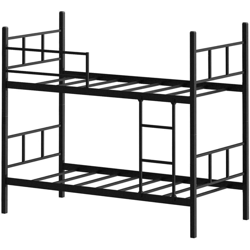 Lit superposé en métal 200 x 90 cm defne noir