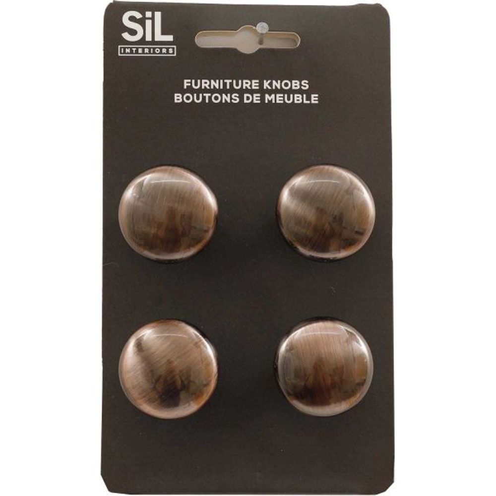 Ensemble de 4 boutons de meuble en alu bronze