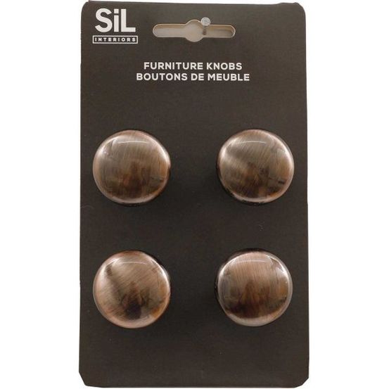 Ensemble de 4 boutons de meuble en alu bronze